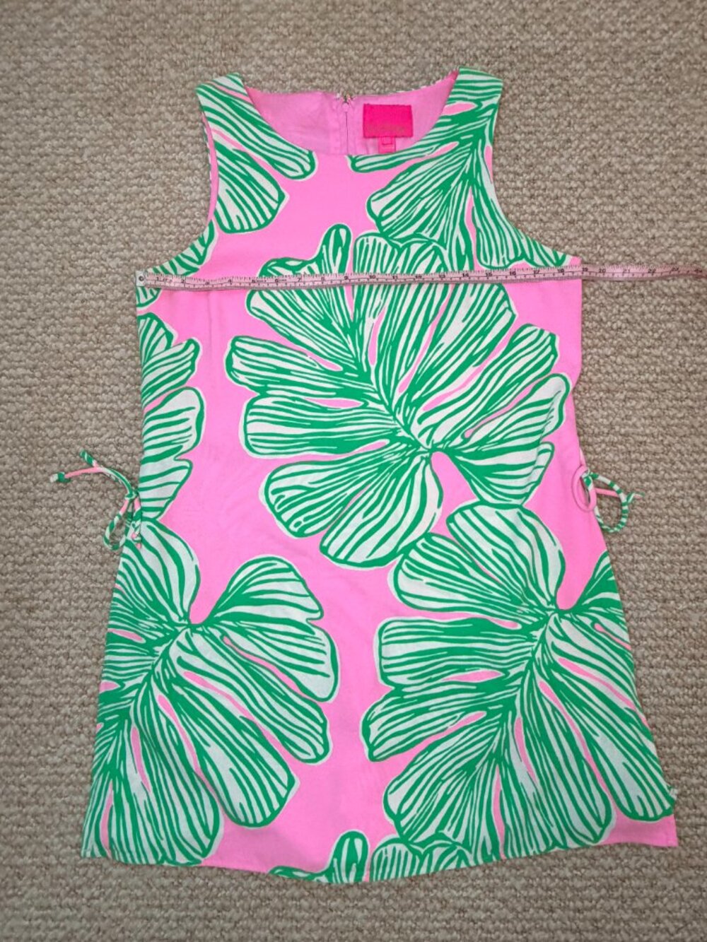 Lilly Pulitzer Donna Romper “Who Let the Fronds Out” Pink Green Print Size 10 - Picture 5 of 13